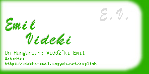 emil videki business card